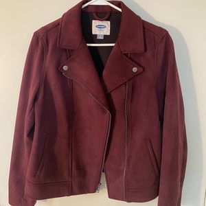 Maroon Moto Jacket
